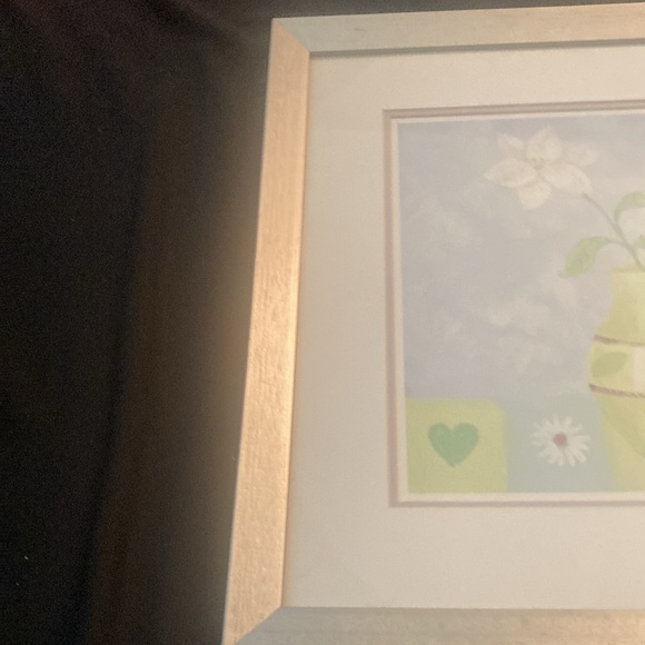 New - 4 Delightful Dais Flower Wood Framed Pictures - Picture 11 of 12